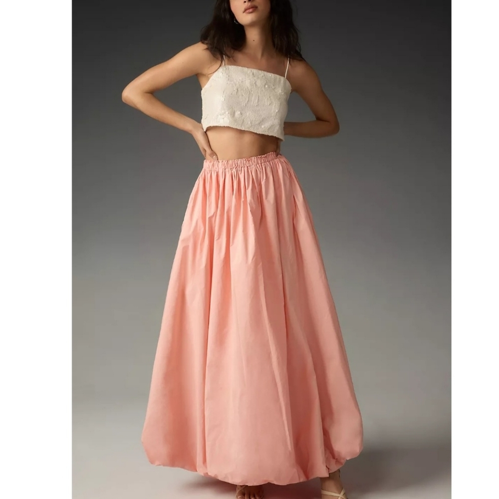 Anthropology - Elegant Pink Maxi Skirt - L